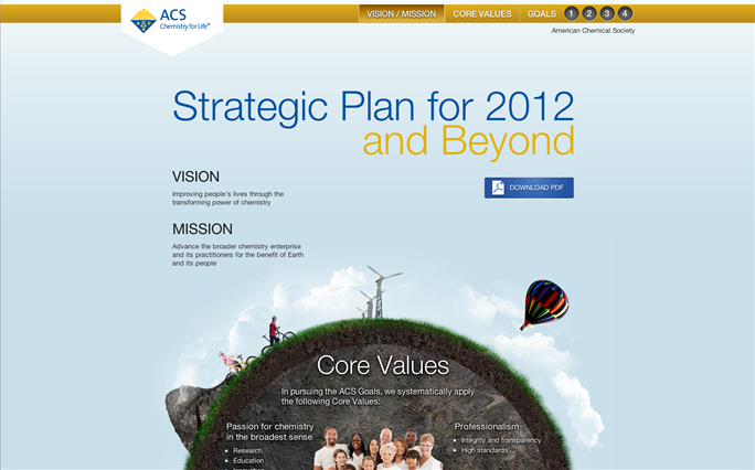 Screenshot for ACS 2012 Strategic Plan